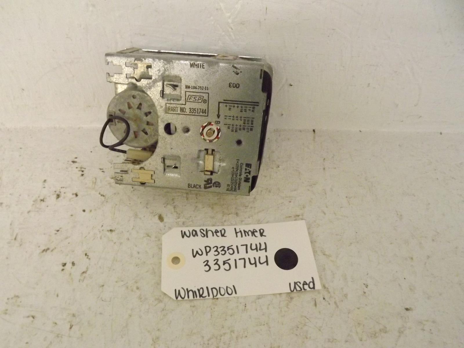Whirlpool Washer WP3351744 3351744 Timer Used Whirlpool Washer WP3351744 3351744 Timer Used